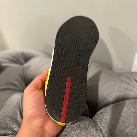 Prada Neon Yellow Studded Spikes Ladies Shoes Loafers size 38 8 - Picture 5 of 6